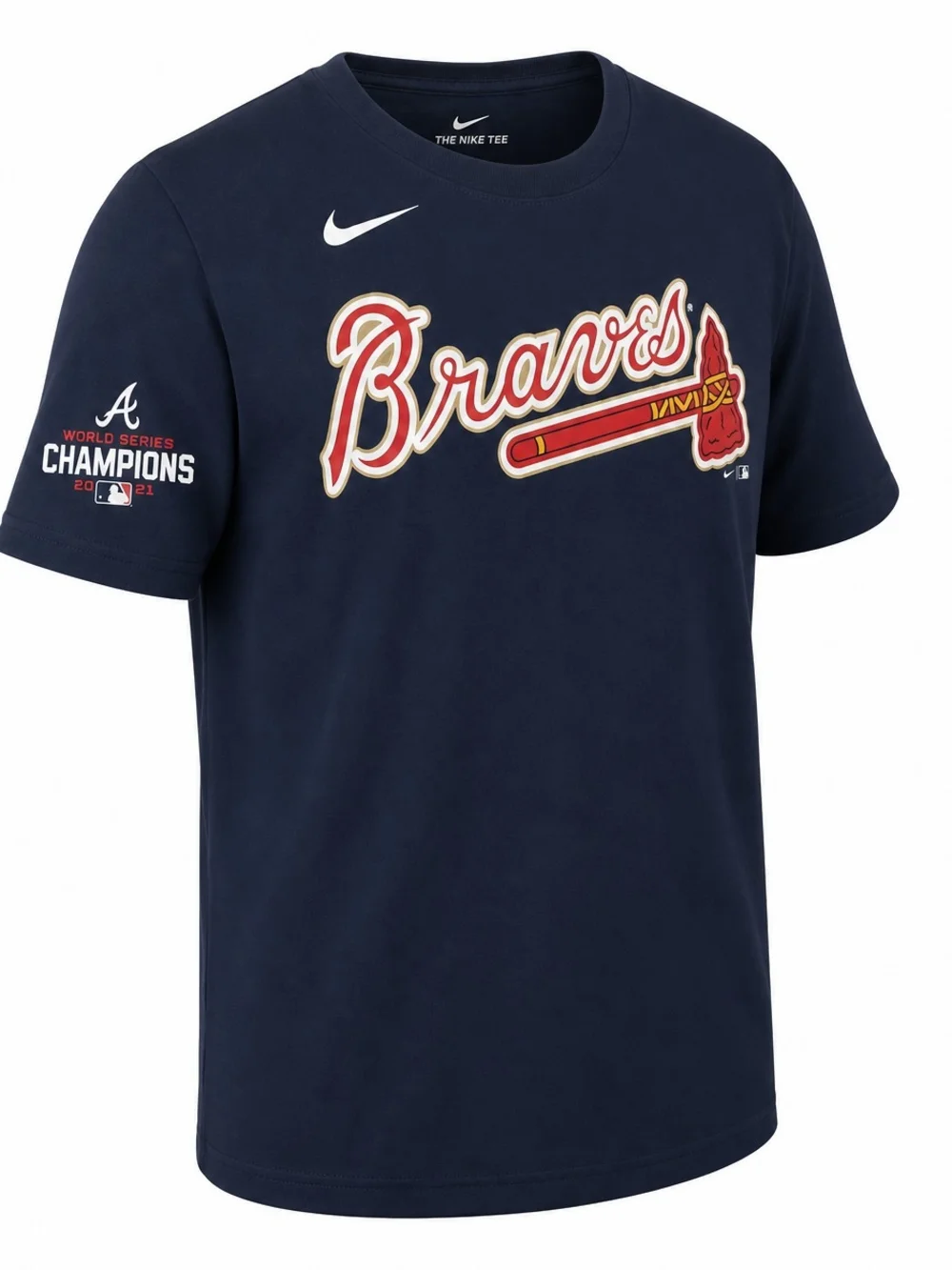 Nike Atlanta Braves 2021 World Series Champions T-Shirt - Navy - Size Medium
